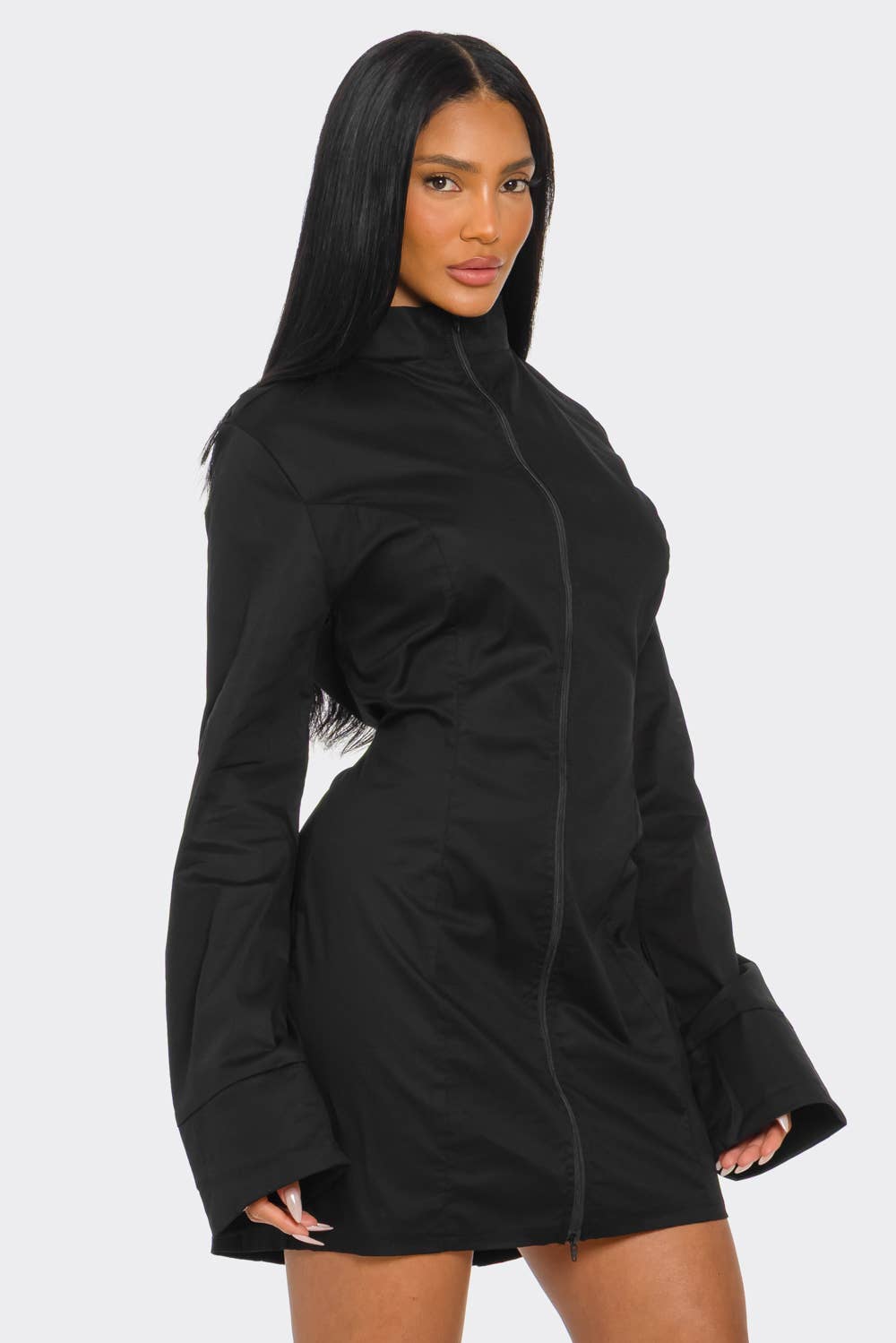 LONG SLEEVE MINI DRESS