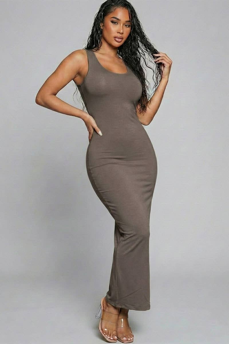 Sleeveless Basic Maxi Dress