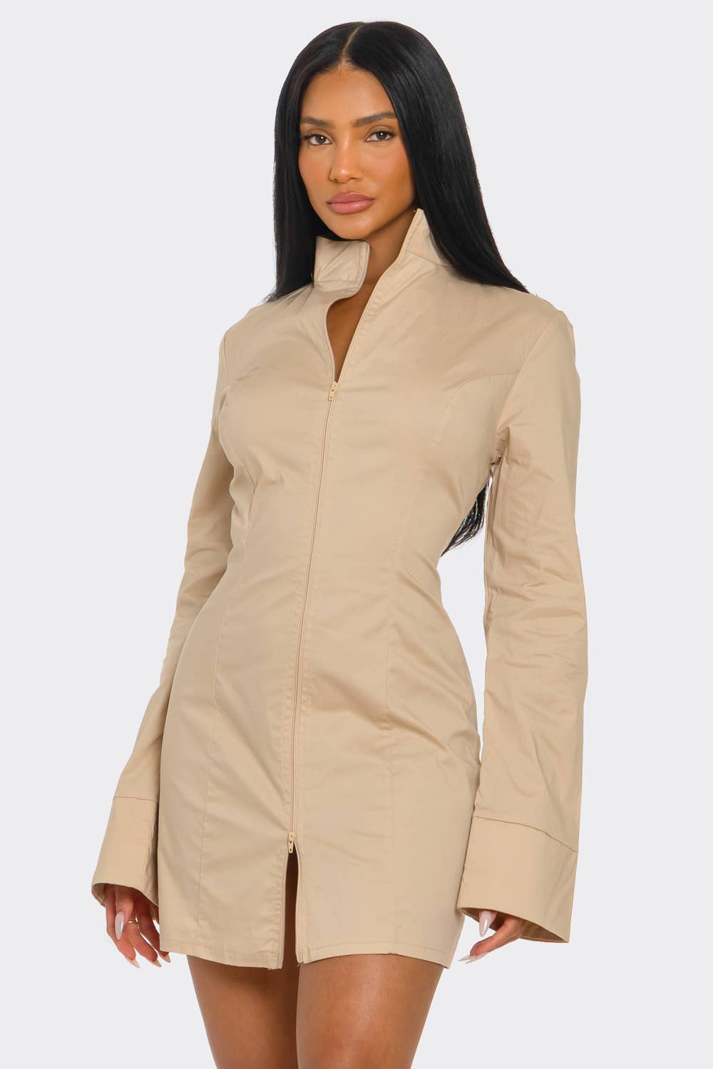 LONG SLEEVE MINI DRESS