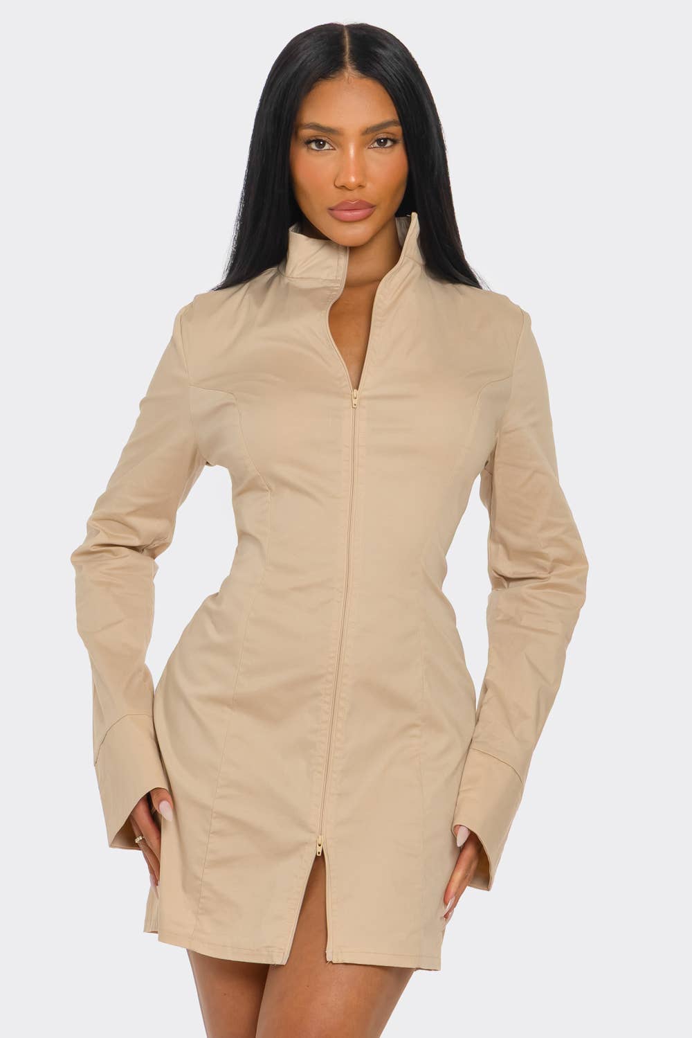 LONG SLEEVE MINI DRESS