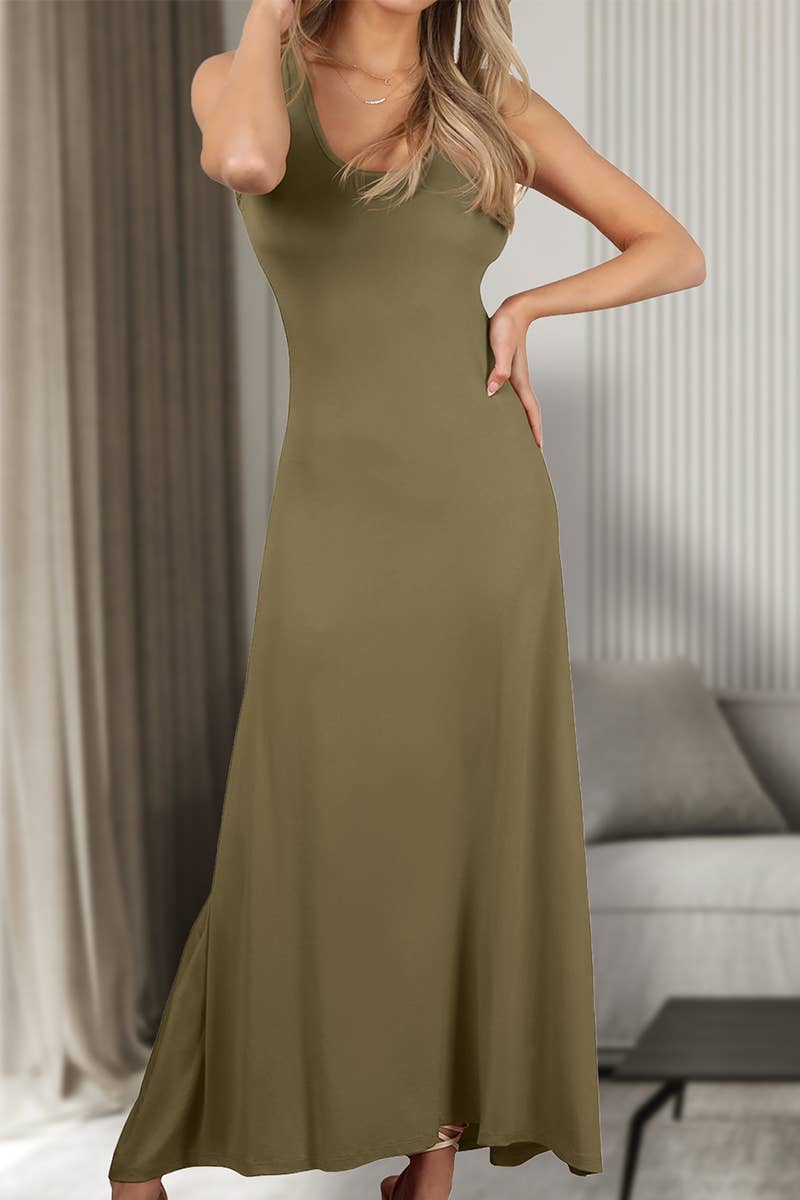 AWDMD281-P_SLEEVELESS TANK TOP STYLE MAXI DRESS
