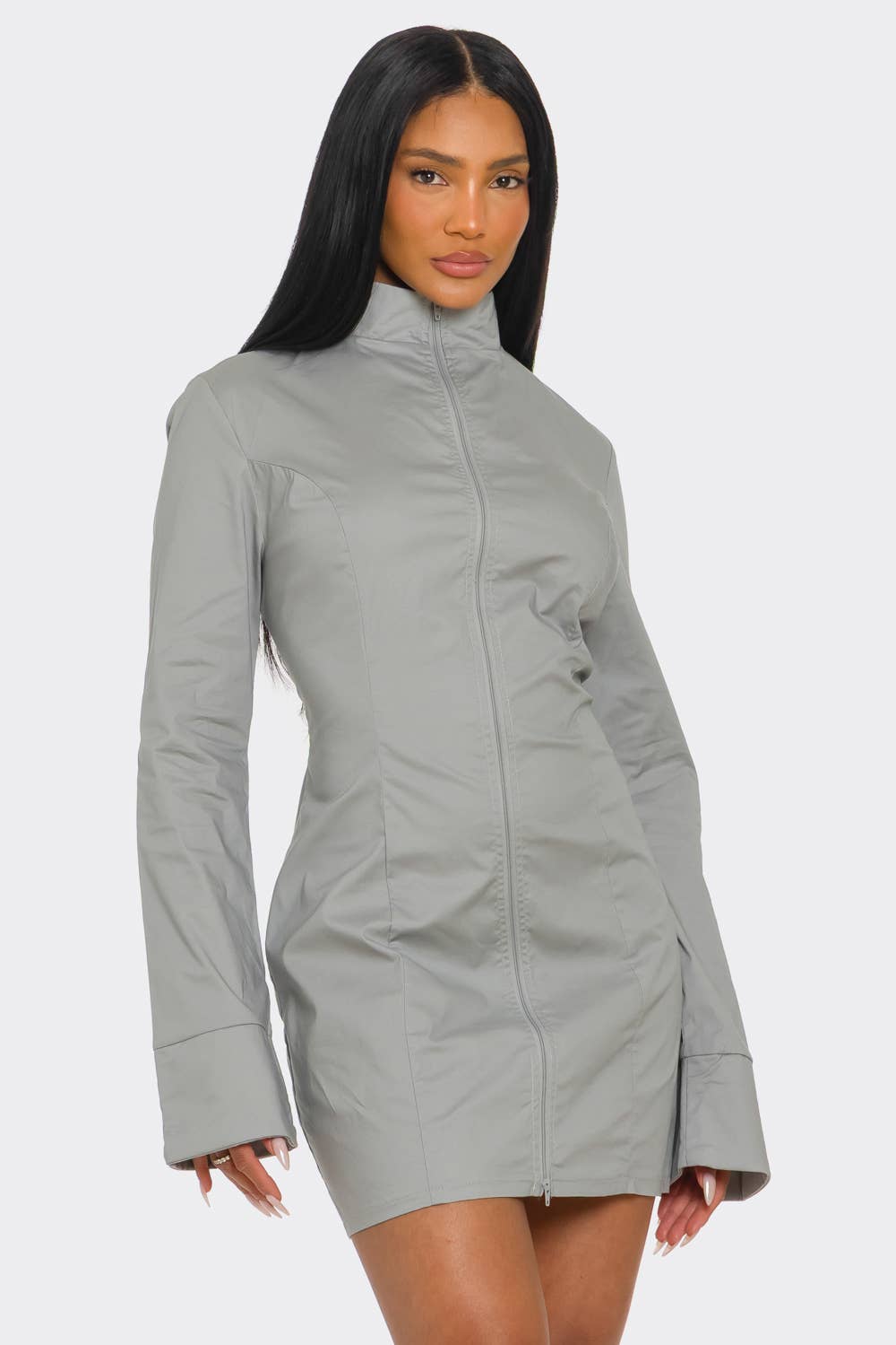 LONG SLEEVE MINI DRESS